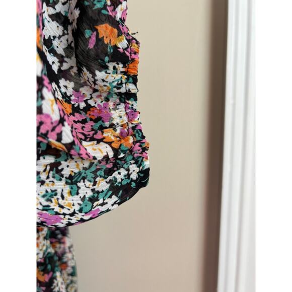 Vince Camuto Floral Long Sleeve Dress sz M - Picture 3 of 4